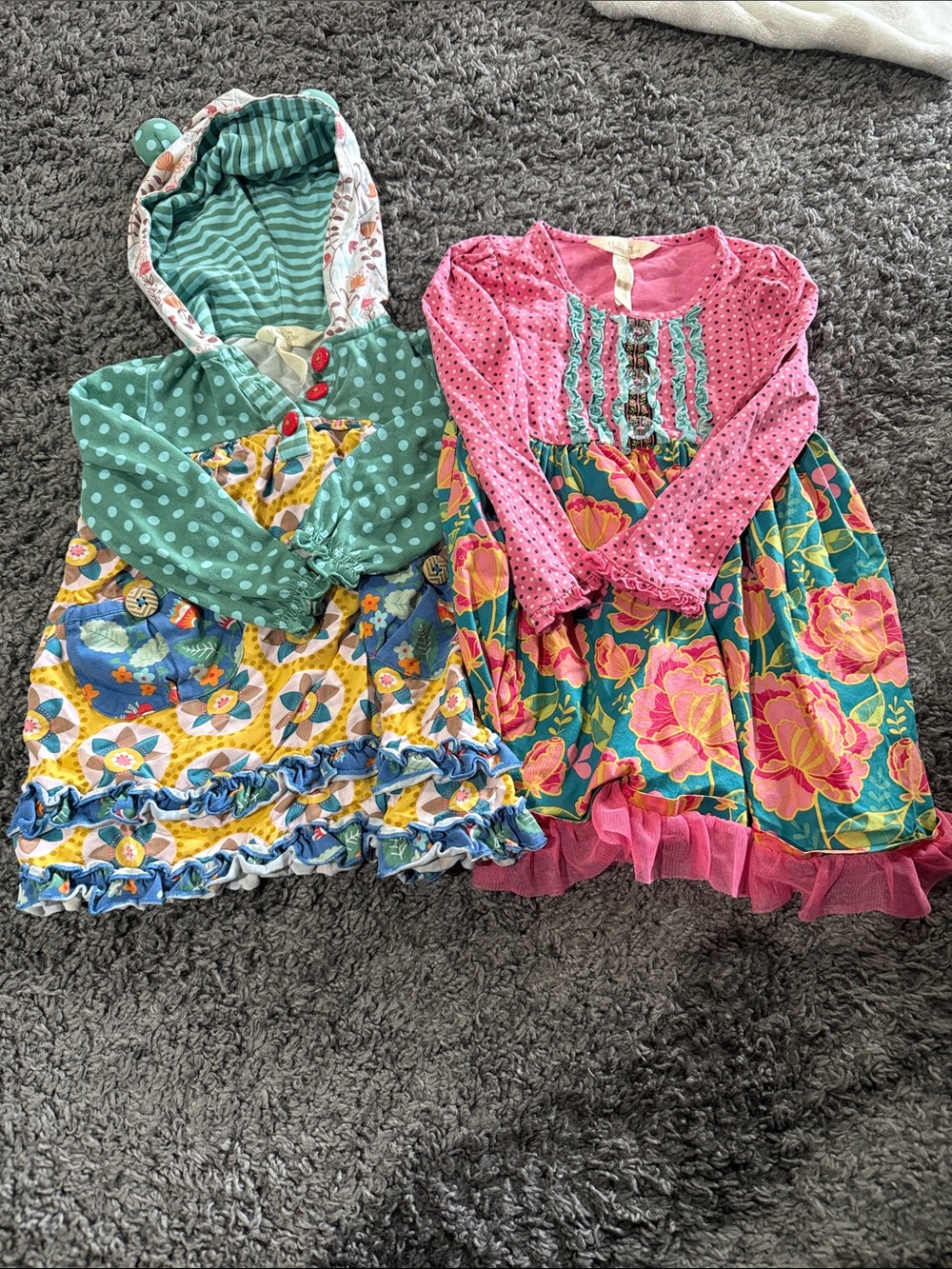 Matilda Jane Pink & Teal Floral Mix-Media Dresses Set